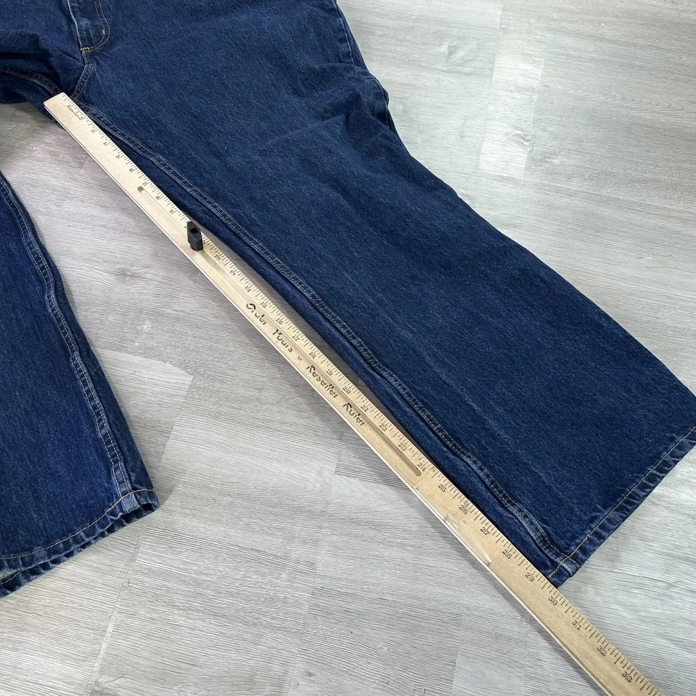 Carhartt Jeans Mens 44x30 Blue Relaxed Straight Carpenter‎ Denim Dark Wash